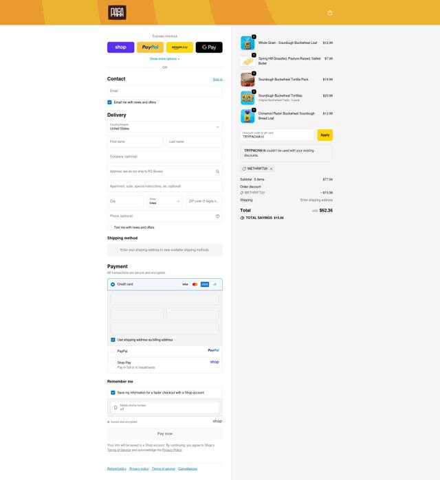 Live Pacha checkout page showing Live Pacha promo code box | Screenshot taken by SimplyCodes community member on Sep 24, 2025