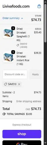 SAVE10 coupon verification screenshot