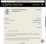 LIVV Natural coupon verification screenshot