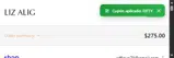 Liz Alig coupon verification screenshot