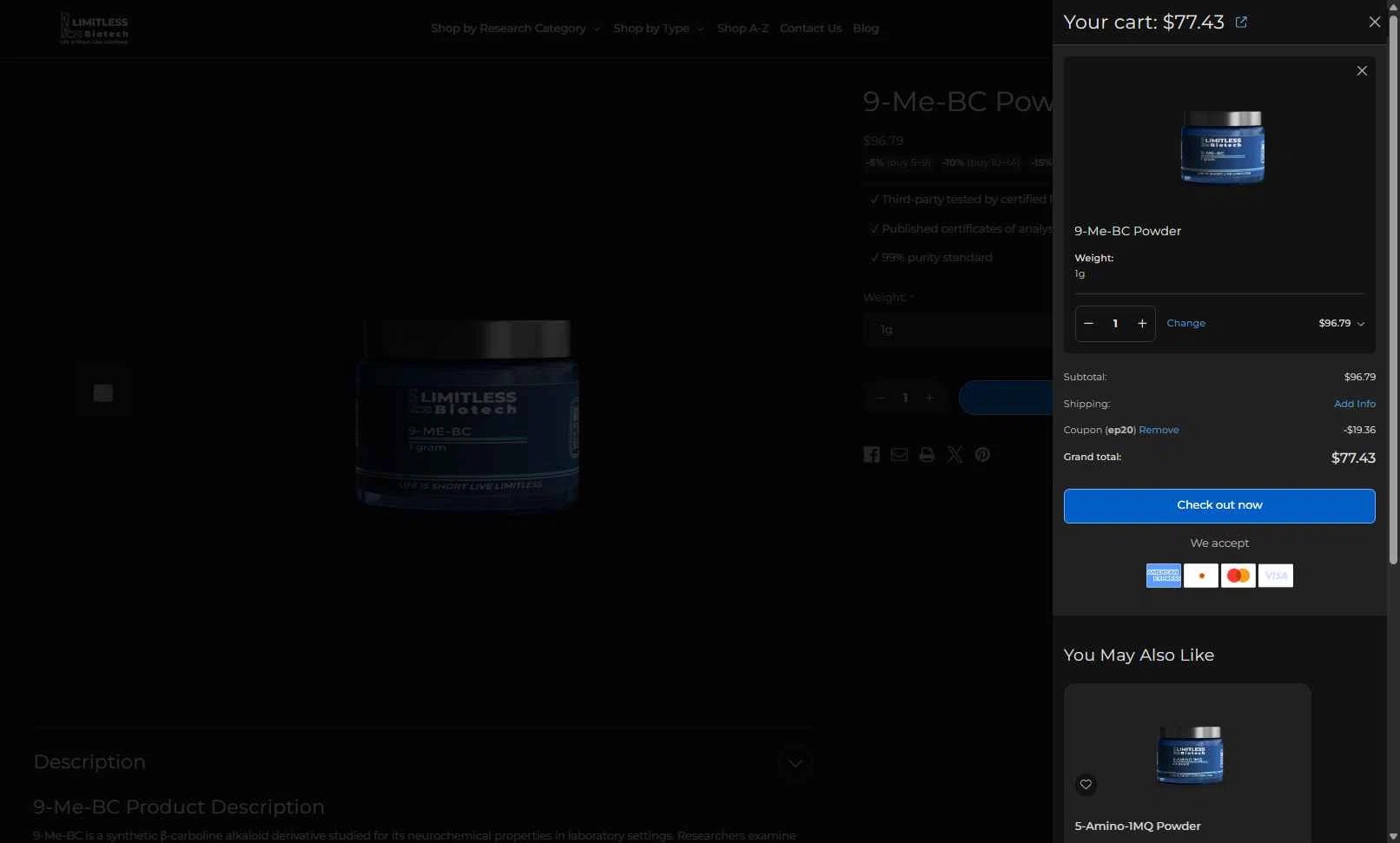 Limitless Life Nootropics checkout page showing Limitless Life Nootropics discount code box | Screenshot taken by SimplyCodes community member on Jan 31, 2026