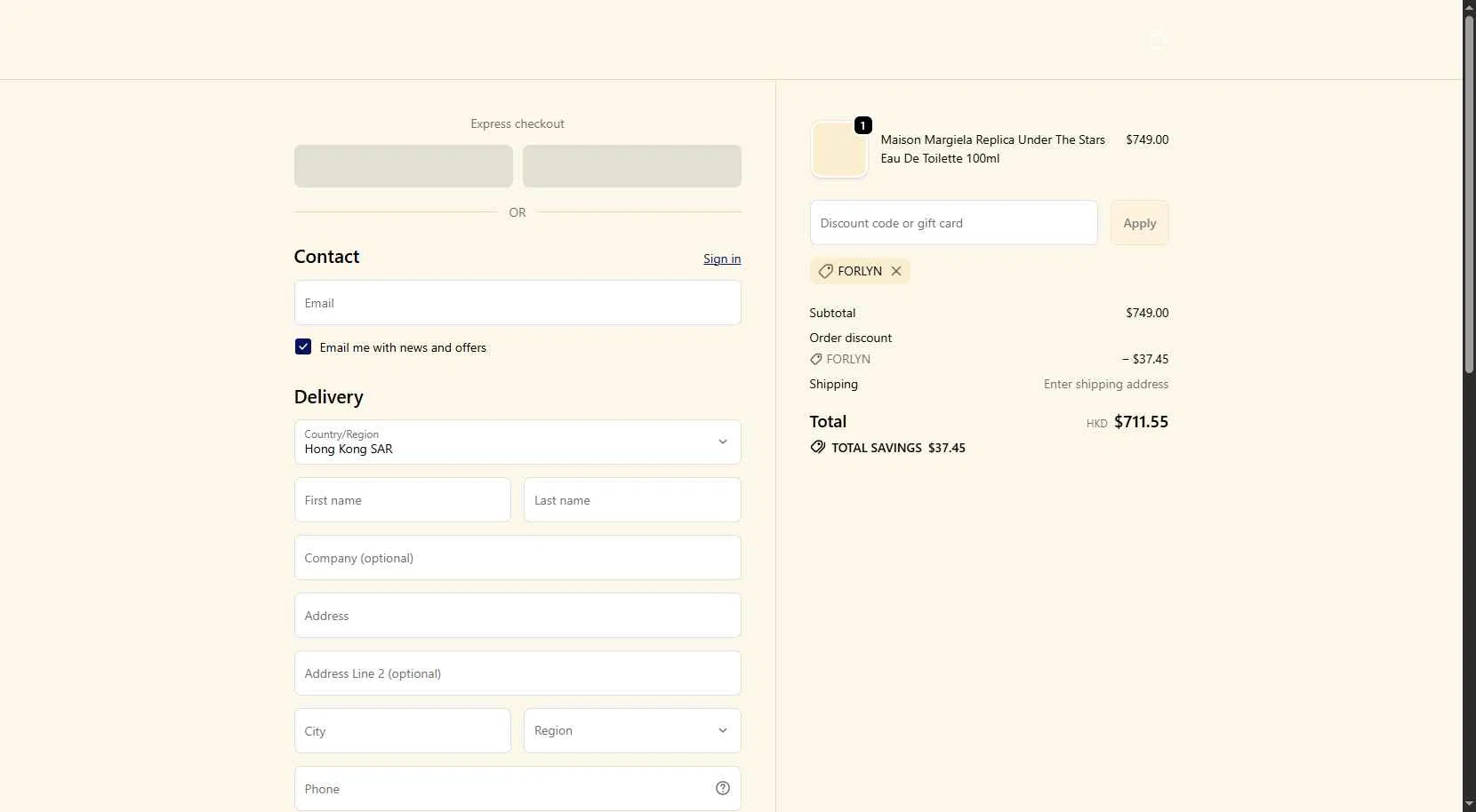 LMCHING checkout page showing LMCHING discount code box | Screenshot taken by SimplyCodes community member on Jan 31, 2026