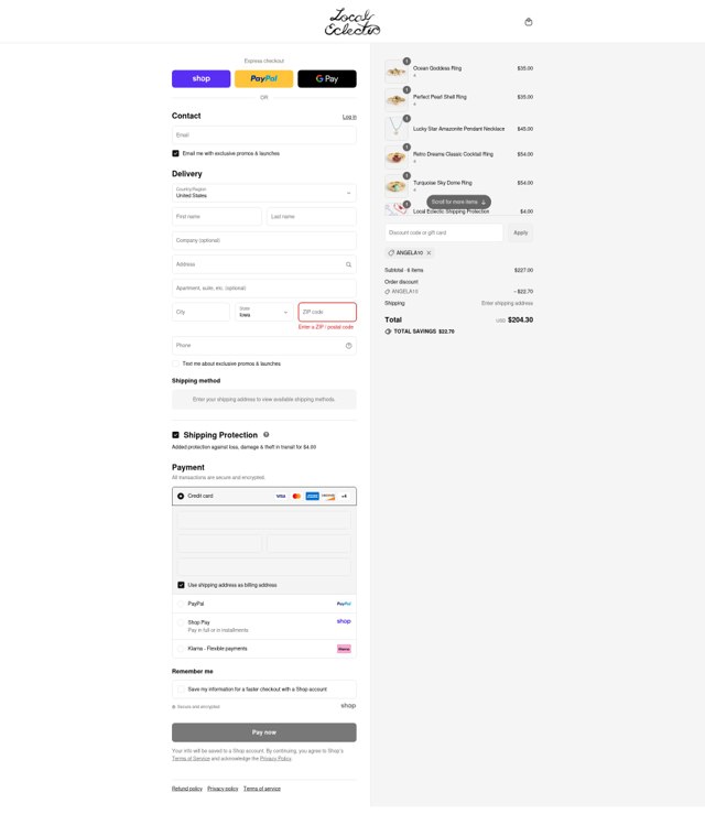 Local Eclectic checkout page showing Local Eclectic discount code box | Screenshot taken by SimplyCodes community member on Sep 4, 2025