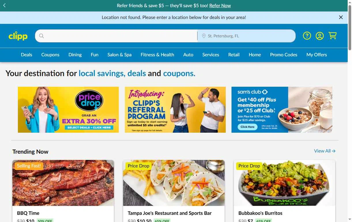 Clipp.com checkout page showing Clipp.com promo code box | Screenshot taken by SimplyCodes community member on Jan 3, 2026