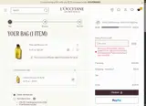 L'Occitane coupon verification screenshot