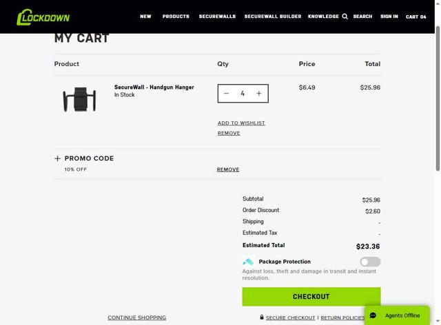 Lockdown checkout page showing Lockdown promo code box | Screenshot taken by SimplyCodes community member on Sep 13, 2025