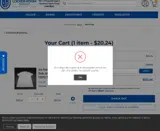 Locker Room Direct coupon verification screenshot