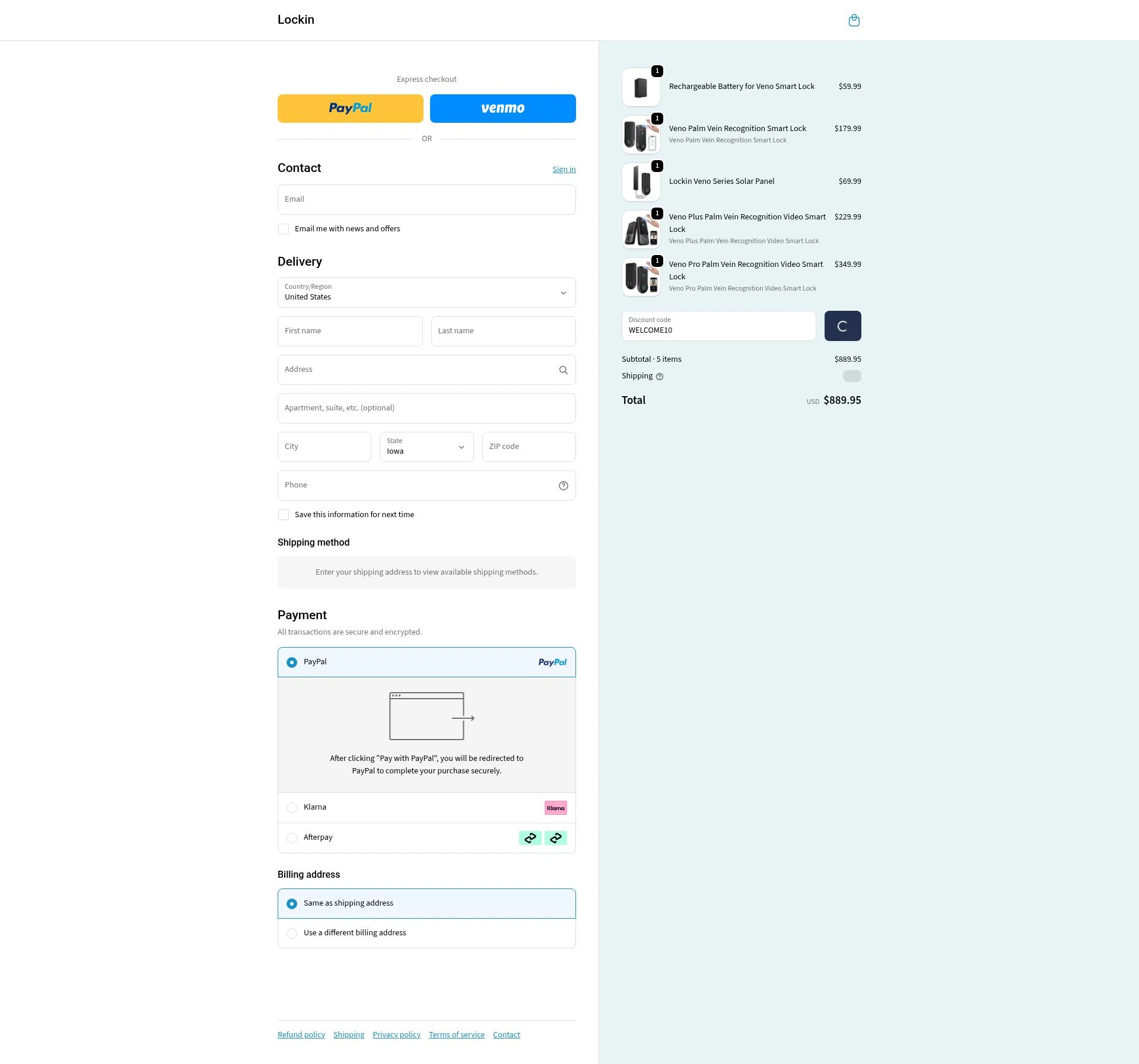 Lockin checkout page showing Lockin promo code box | Screenshot taken by SimplyCodes community member on Dec 18, 2025