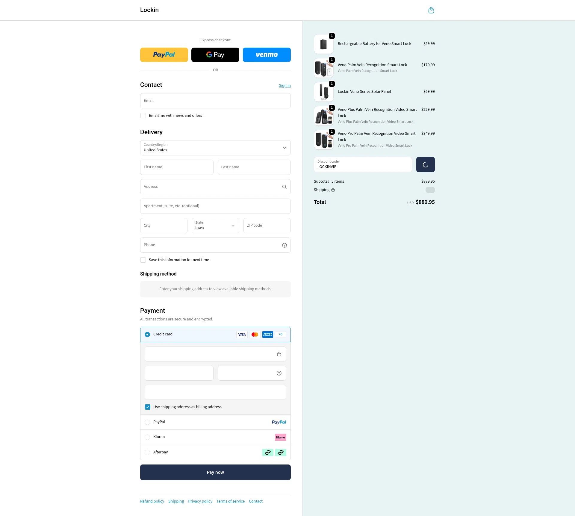 Lockin checkout page showing Lockin promo code box | Screenshot taken by SimplyCodes community member on Jan 3, 2026