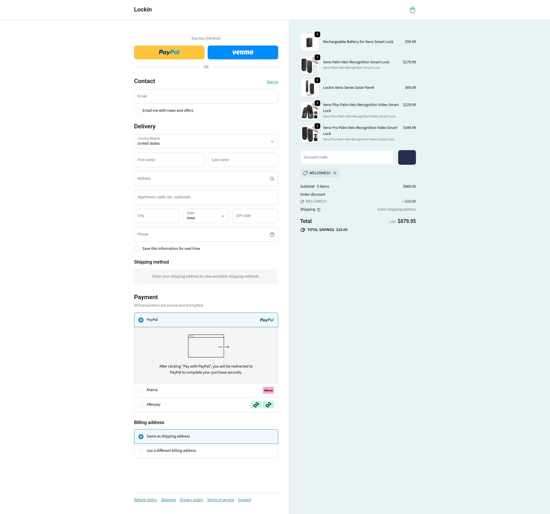 Lockin checkout page showing Lockin promo code box | Screenshot taken by SimplyCodes community member on Dec 24, 2025