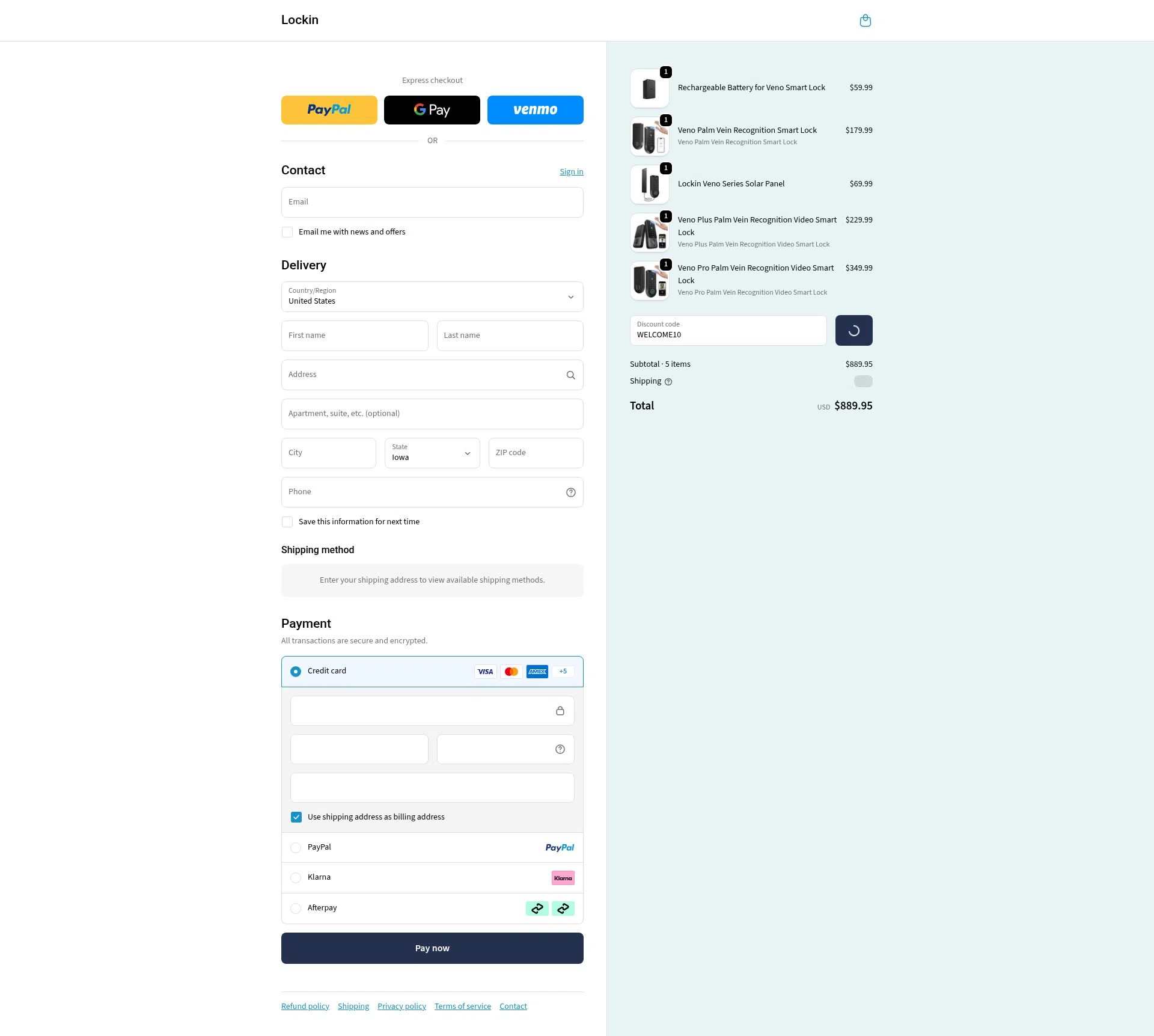 Lockin checkout page showing Lockin promo code box | Screenshot taken by SimplyCodes community member on Dec 29, 2025
