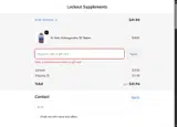 Lockout Supplements coupon verification screenshot