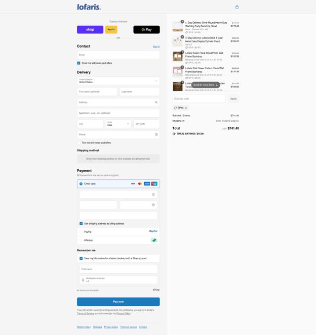 Lofaris checkout page showing Lofaris discount code box | Screenshot taken by SimplyCodes community member on Sep 13, 2025