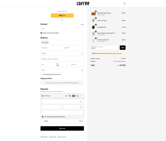 Lofree checkout page showing Lofree discount code box | Screenshot taken by SimplyCodes community member on Sep 3, 2025