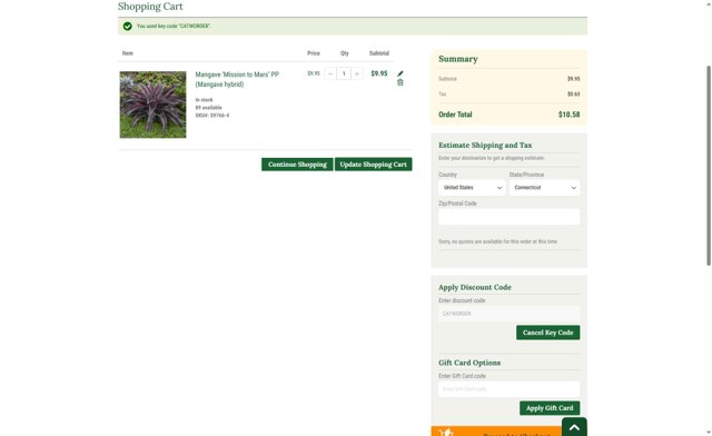 Logee's checkout page showing Logee's discount code box | Screenshot taken by SimplyCodes community member on Aug 17, 2025