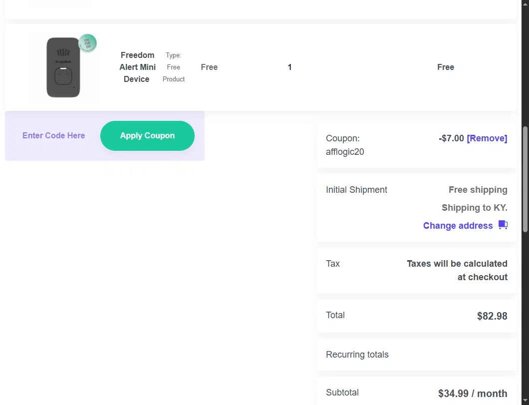 Logicmark checkout page showing Logicmark promo code box | Screenshot taken by SimplyCodes community member on Nov 15, 2025