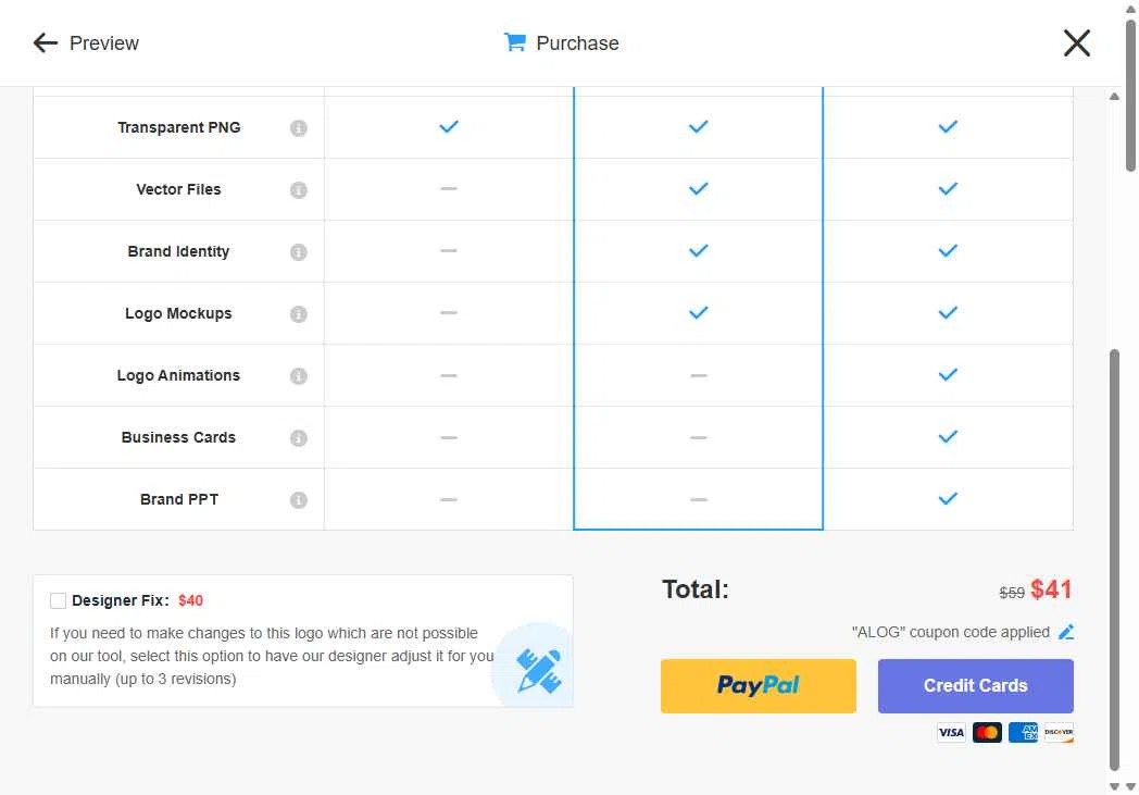 LogoAI checkout page showing LogoAI promo code box | Screenshot taken by SimplyCodes community member on Jan 31, 2026