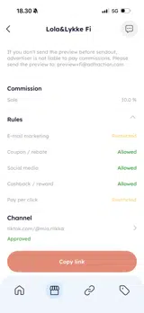 WELCOME coupon verification screenshot