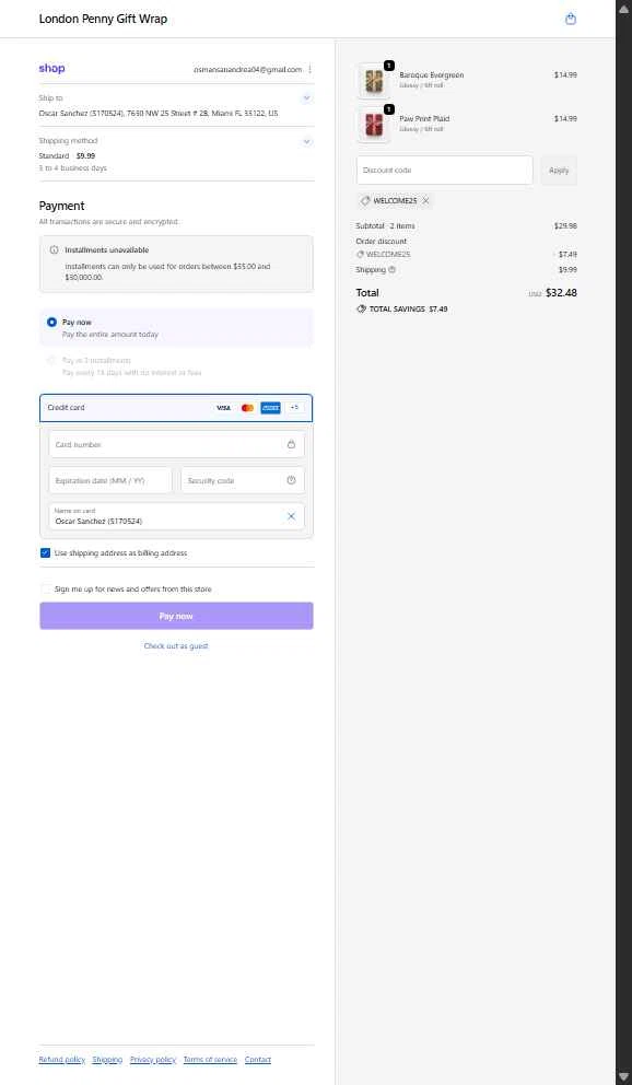 London Penny checkout page showing London Penny promo code box | Screenshot taken by SimplyCodes community member on Jan 4, 2026