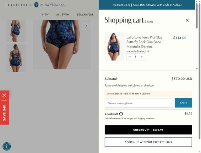 Longitude checkout page showing Longitude discount code box | Screenshot taken by SimplyCodes community member on Sep 13, 2025