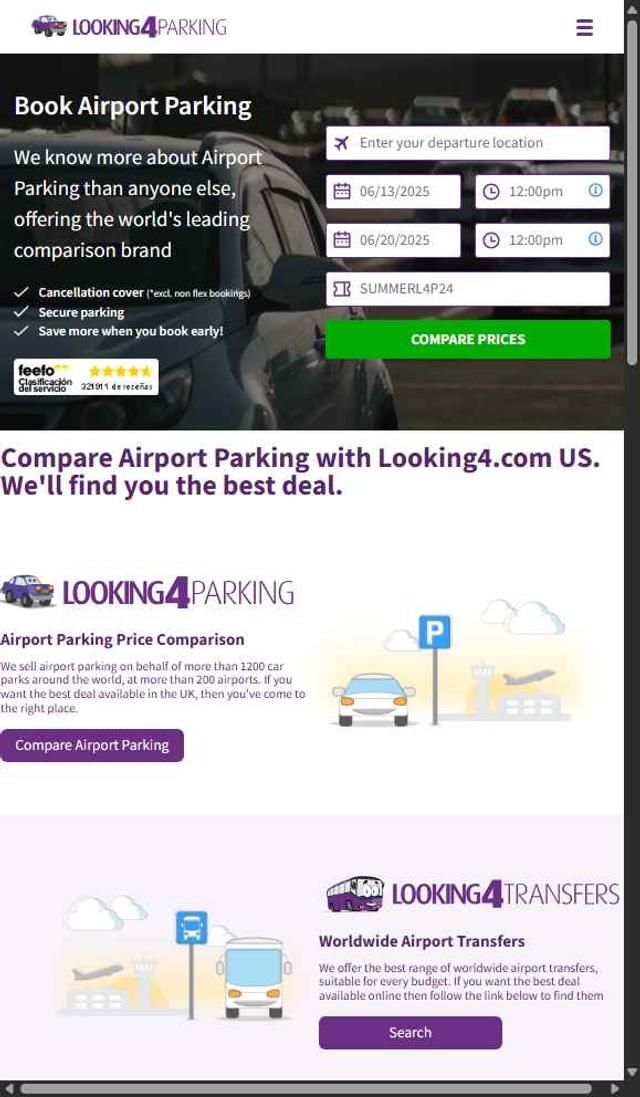 Looking4Parking checkout page showing Looking4Parking discount code box | Screenshot taken by SimplyCodes community member on Sep 11, 2025