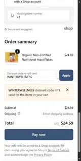 WINTERWELLNESS coupon verification screenshot