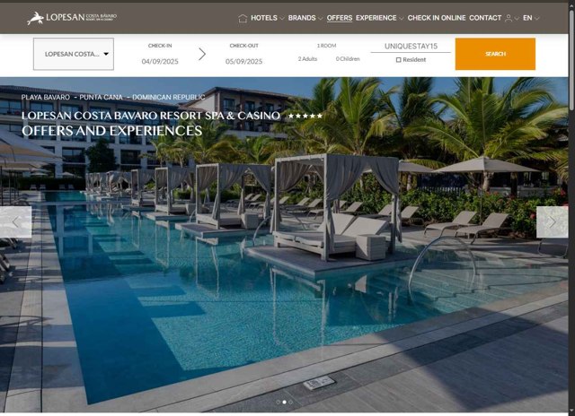 Lopesan Hotels checkout page showing Lopesan Hotels promo code box | Screenshot taken by SimplyCodes community member on Sep 4, 2025
