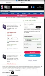 NBA39 coupon verification screenshot