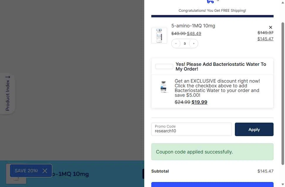 Loti Labs checkout page showing Loti Labs discount code box | Screenshot taken by SimplyCodes community member on Jan 28, 2026