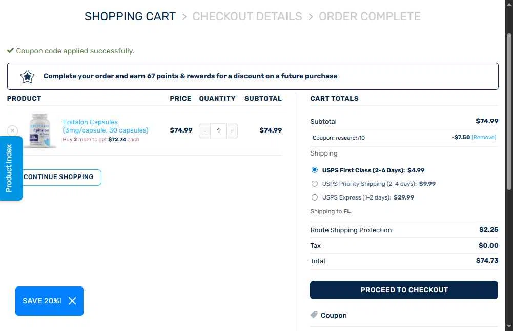 Loti Labs checkout page showing Loti Labs discount code box | Screenshot taken by SimplyCodes community member on Jan 17, 2026