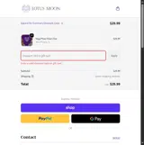 Lotus Moon coupon verification screenshot