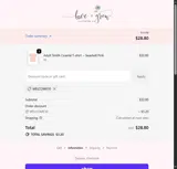 WELCOME10 coupon verification screenshot
