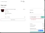 WELCOME10 coupon verification screenshot