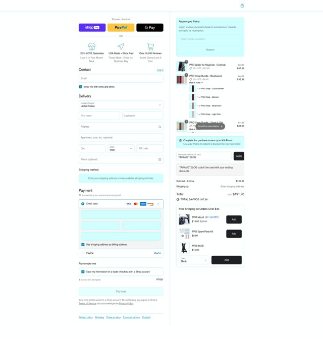 LoveHandle checkout page showing LoveHandle discount code box | Screenshot taken by SimplyCodes community member on Aug 24, 2025
