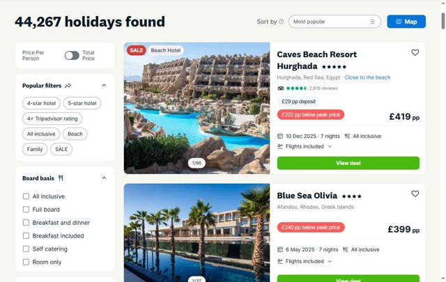 Loveholidays checkout page showing Loveholidays coupon code box | Screenshot taken by SimplyCodes community member on Apr 29, 2025