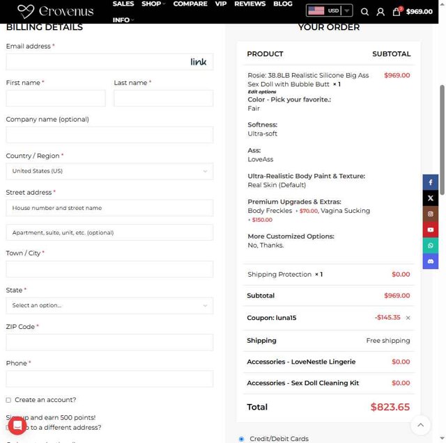 LoveNestle checkout page showing LoveNestle coupon code box | Screenshot taken by SimplyCodes community member on May 18, 2025
