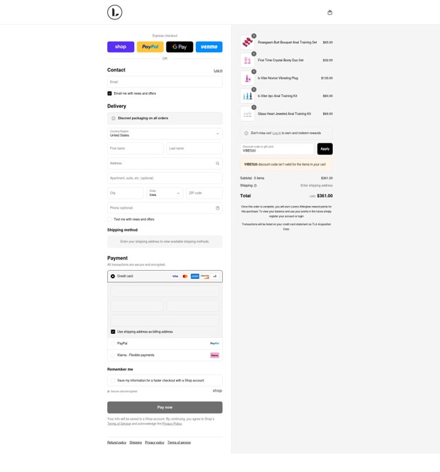 Lovers checkout page showing Lovers discount code box | Screenshot taken by SimplyCodes community member on Aug 31, 2025