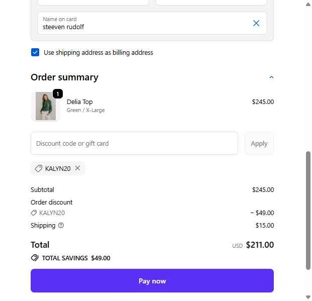 LOVE THE LABEL checkout page showing LOVE THE LABEL discount code box | Screenshot taken by SimplyCodes community member on Dec 31, 2025