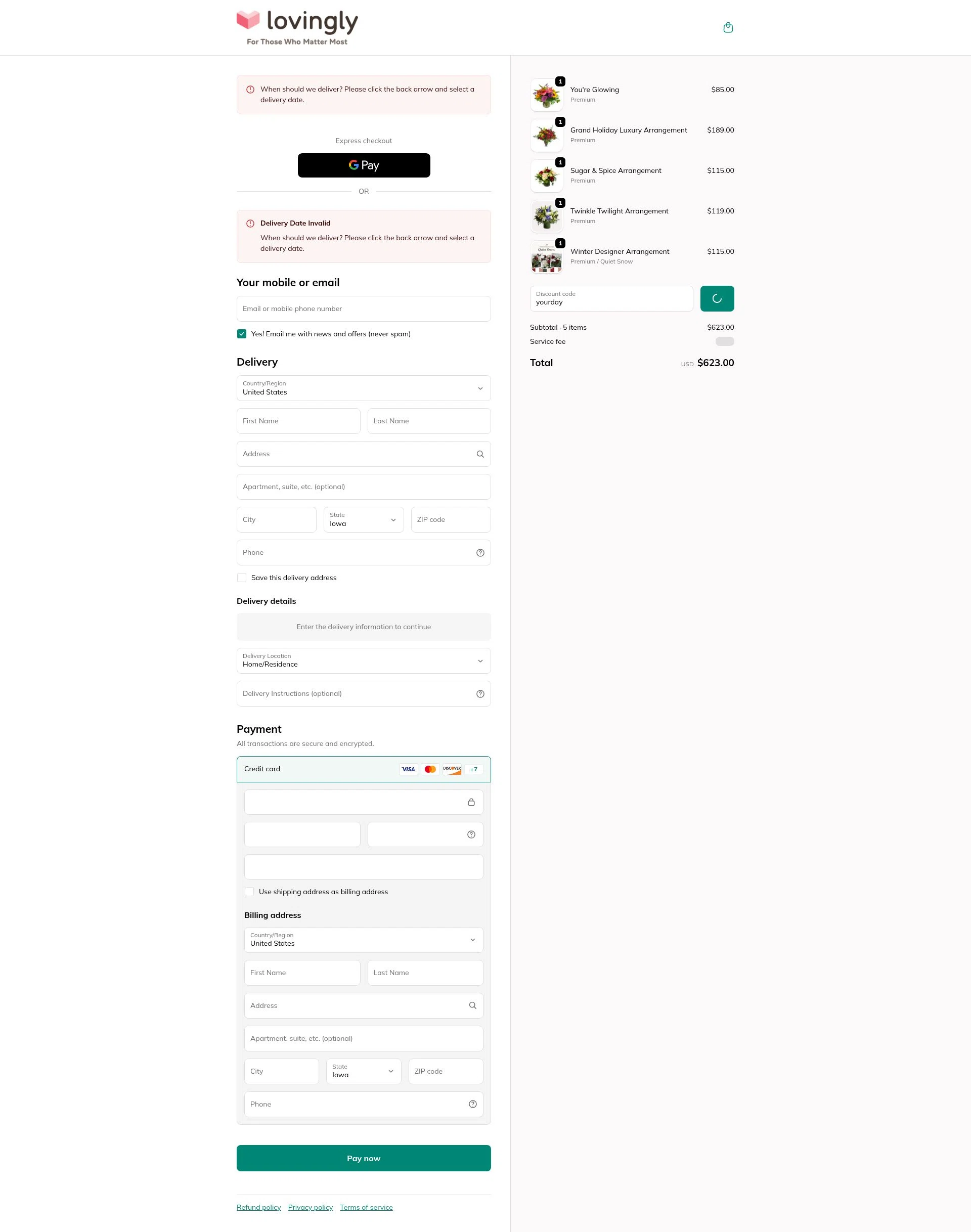 Lovingly checkout page showing Lovingly promo code box | Screenshot taken by SimplyCodes community member on Feb 2, 2026