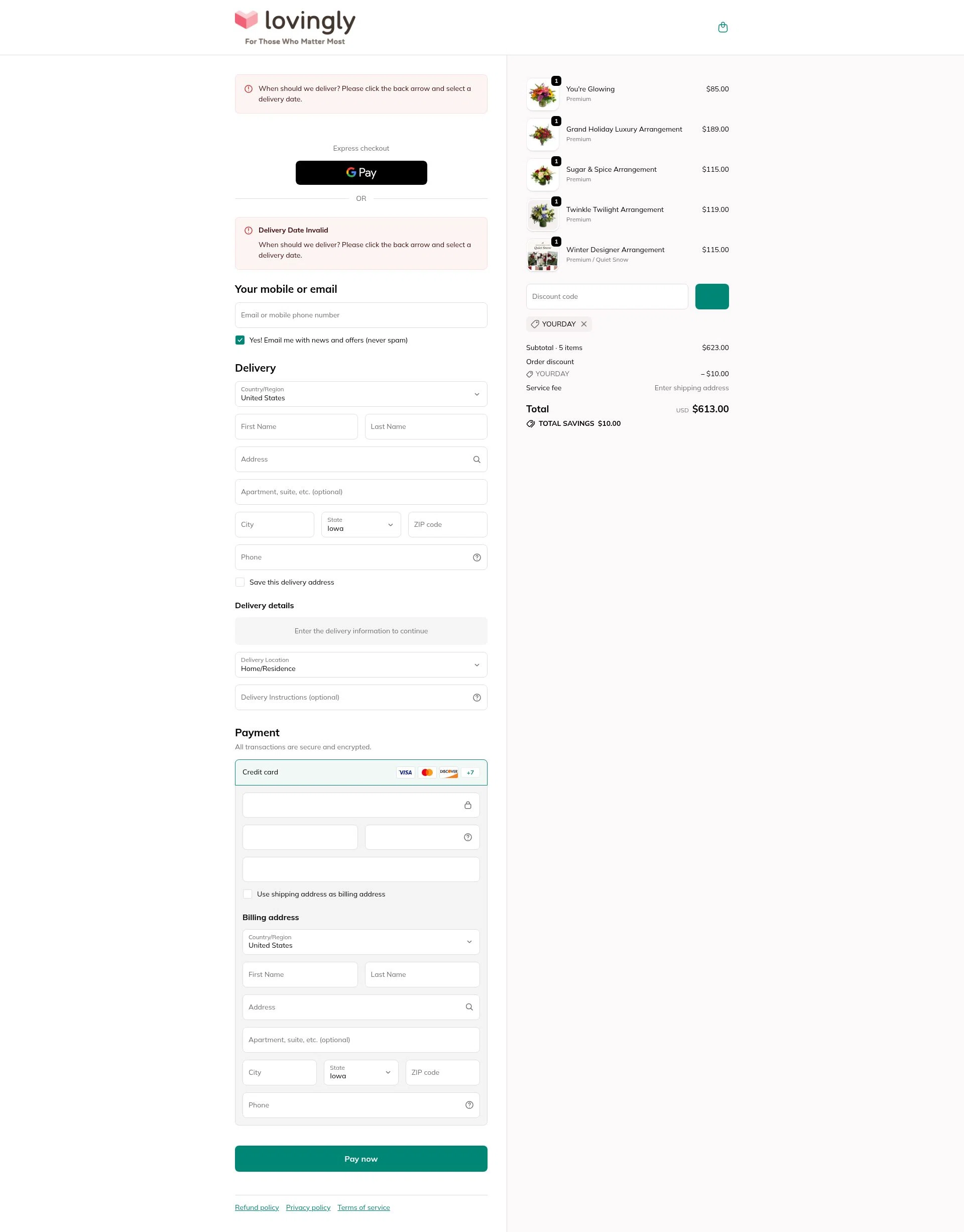 Lovingly checkout page showing Lovingly promo code box | Screenshot taken by SimplyCodes community member on Jan 24, 2026