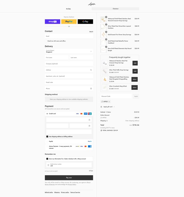 Lovisa checkout page showing Lovisa discount code box | Screenshot taken by SimplyCodes community member on Aug 26, 2025