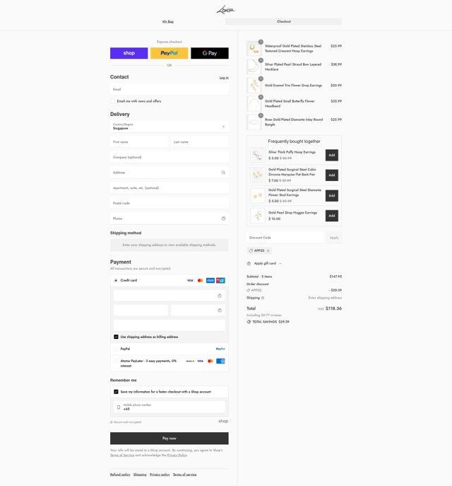 Lovisa checkout page showing Lovisa discount code box | Screenshot taken by SimplyCodes community member on Sep 3, 2025