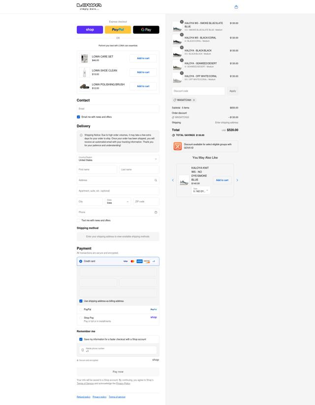 Lowa Boots checkout page showing Lowa Boots coupon code box | Screenshot taken by SimplyCodes community member on Sep 3, 2025
