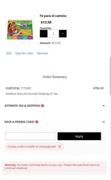 ADD10 coupon verification screenshot
