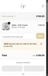 LP Nails coupon verification screenshot