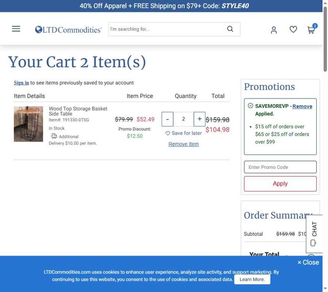 LTD Commodities Promo Codes - 30% Off Sep 2025