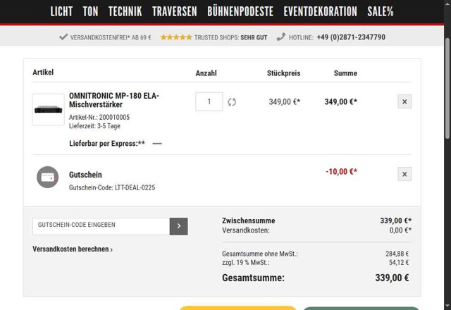 LTT checkout page showing LTT discount code box | Screenshot taken by SimplyCodes community member on Jun 28, 2025