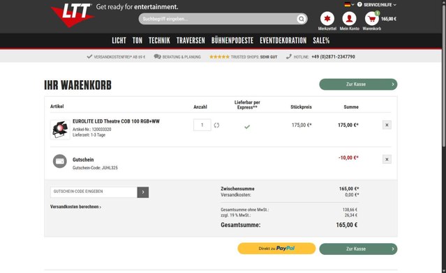 LTT checkout page showing LTT discount code box | Screenshot taken by SimplyCodes community member on Sep 4, 2025