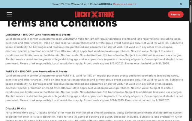 Lucky Strike checkout page showing Lucky Strike promo code box | Screenshot taken by SimplyCodes community member on Aug 31, 2025