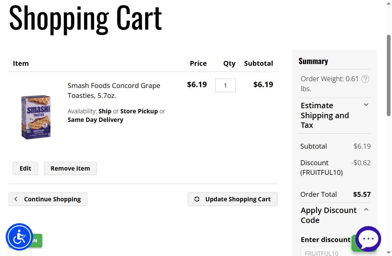 LuckyVitamin checkout page showing LuckyVitamin promo code box | Screenshot taken by SimplyCodes community member on Nov 1, 2025